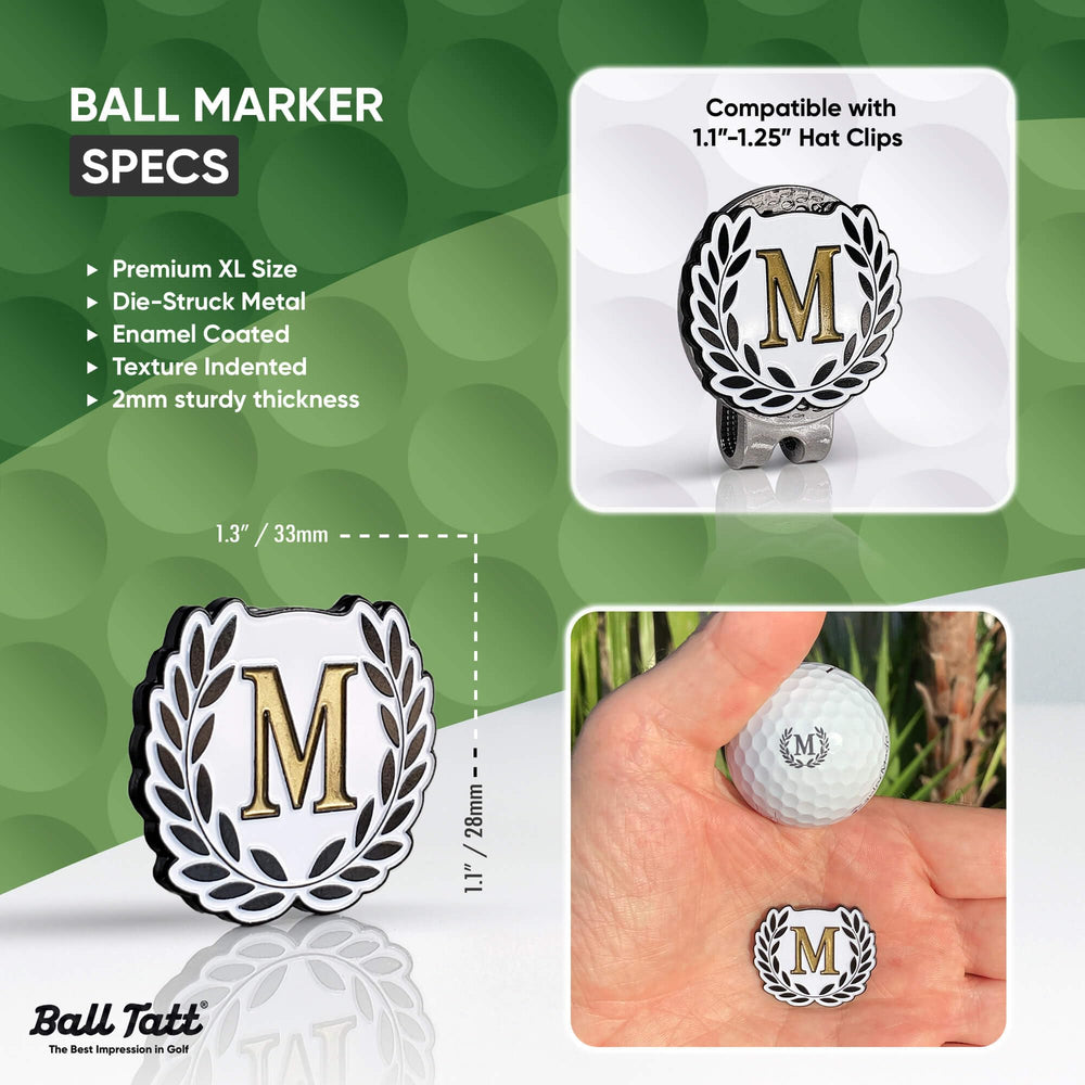 Ball Tatt next to a golf ball and pen to illustrate compact size and travel ease