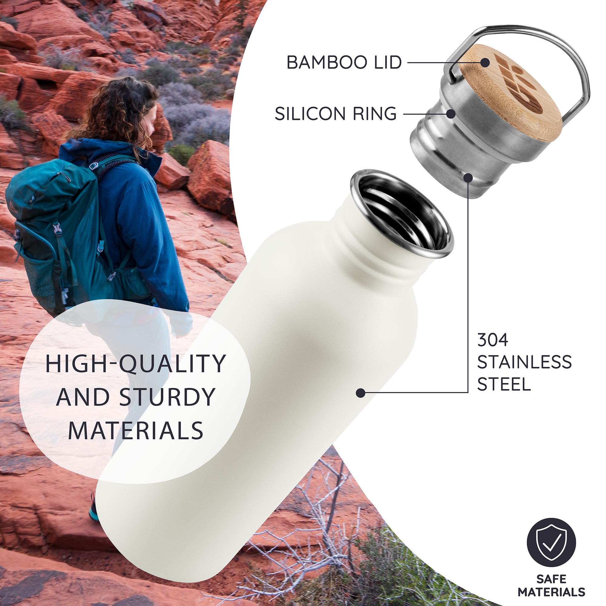 Bambaw Polar White wide mouth open for easy ice insertion and cleaning benefit