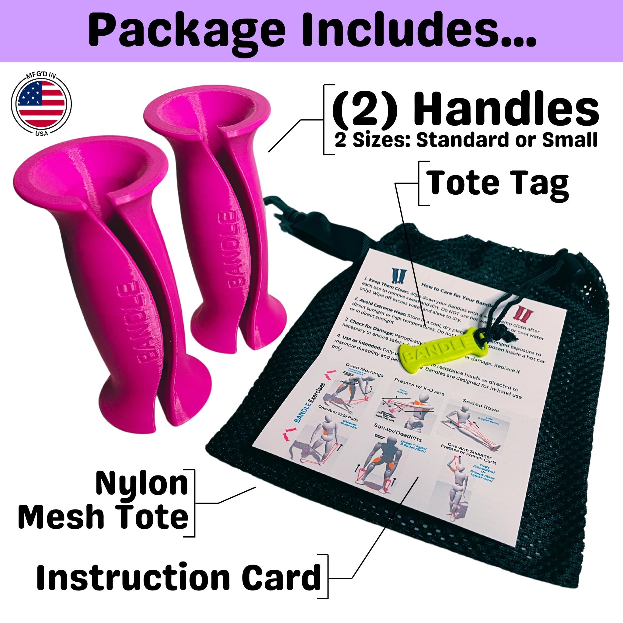 Bandle mesh tote with starter card for portability and easy setup