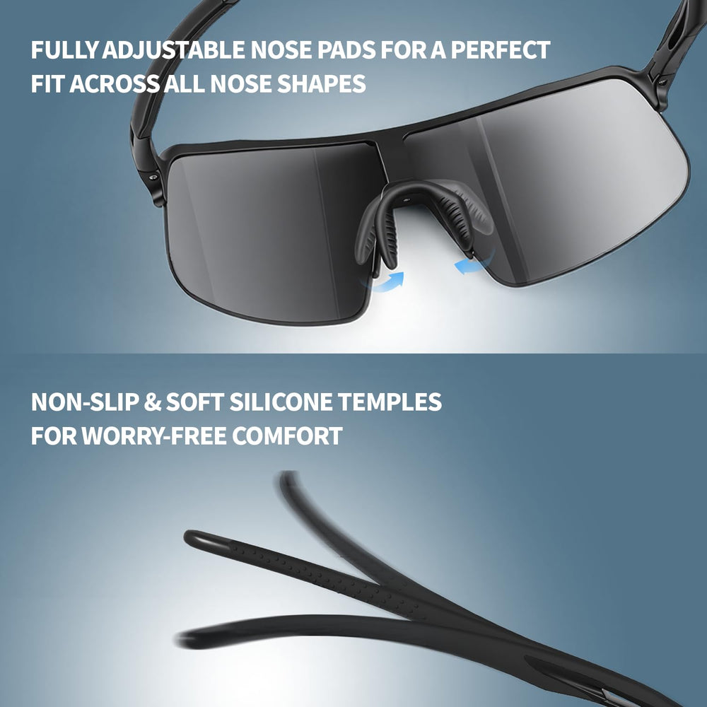 BangLong in-use on cyclist demonstrating secure fit and clear vision while riding