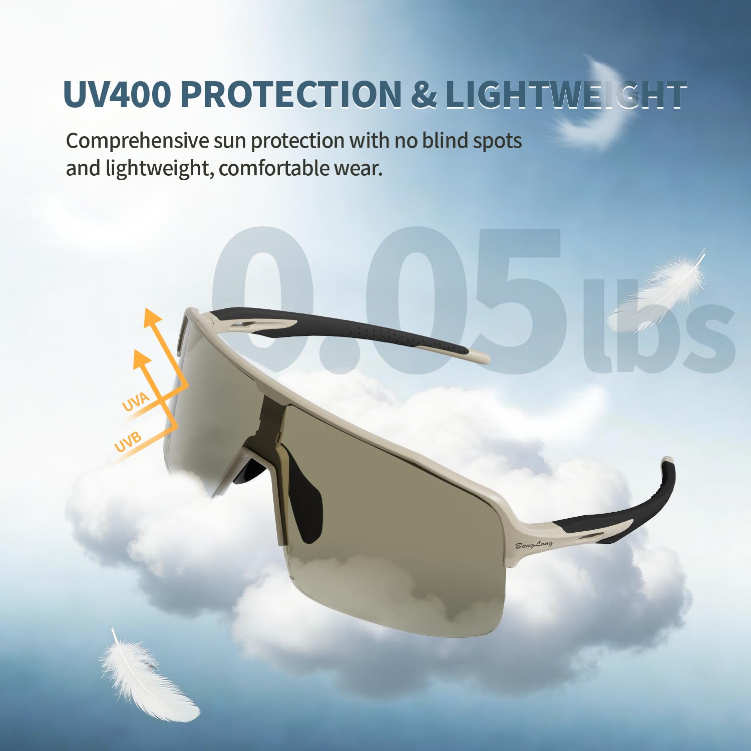 BangLong polarized lens reflection demonstrating reduced glare benefit