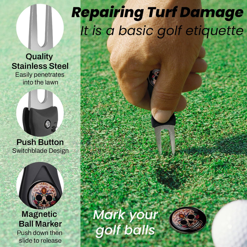BAPOTH ball and tee holders clipped to bag showing organized easy-reach benefit