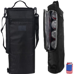 BAQRAXIA front view of golf cooler bag showing profile and storage pockets for discreet carry