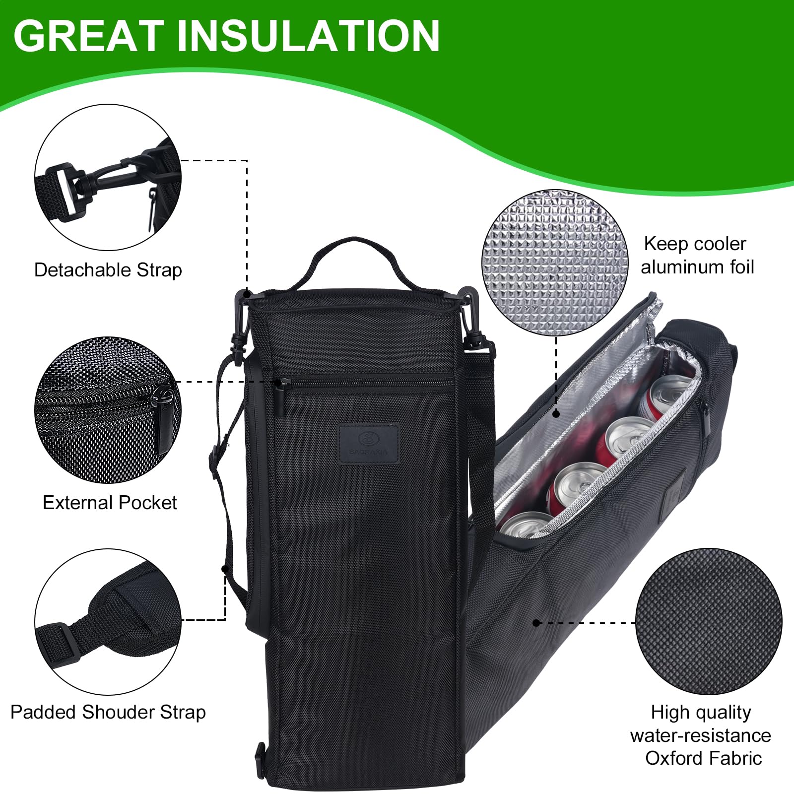 BAQRAXIA detailed shot of zipper and quick-release clip highlighting durable hardware