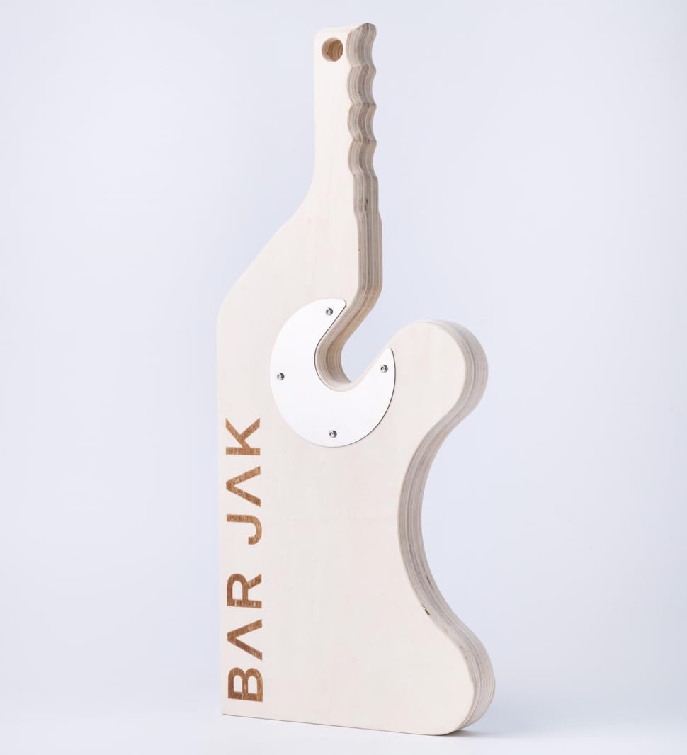 Bar Jak front view showing compact jack and all-black design for easy use