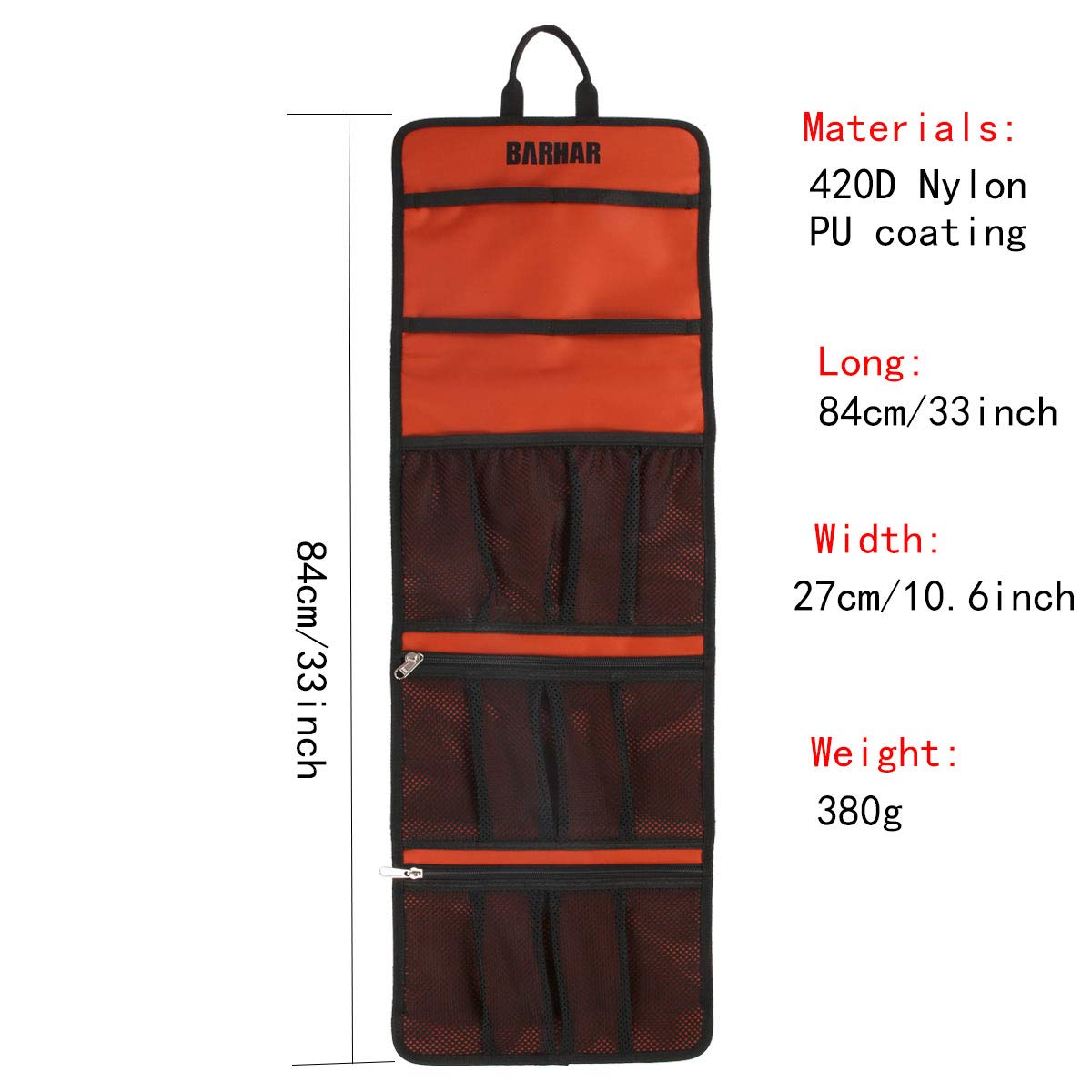 BARHAR bag hung at basecamp providing quick access to hardware