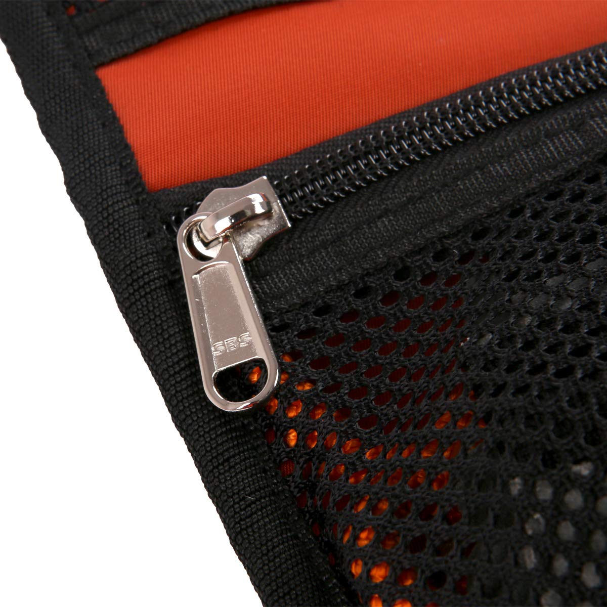 BARHAR zip mesh pocket with small parts kept organized and visible