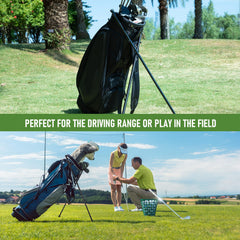 barudan golf folded legs inside carry bag for compact transport