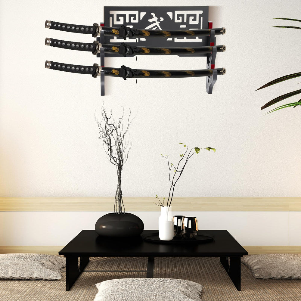 Barydat side profile showing three-tier layout for multiple swords display