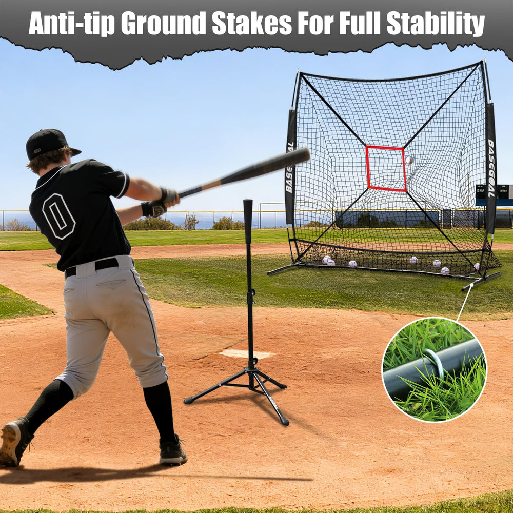 BaseGoal ball caddy top opening showing 18-inch triangular capacity and stability