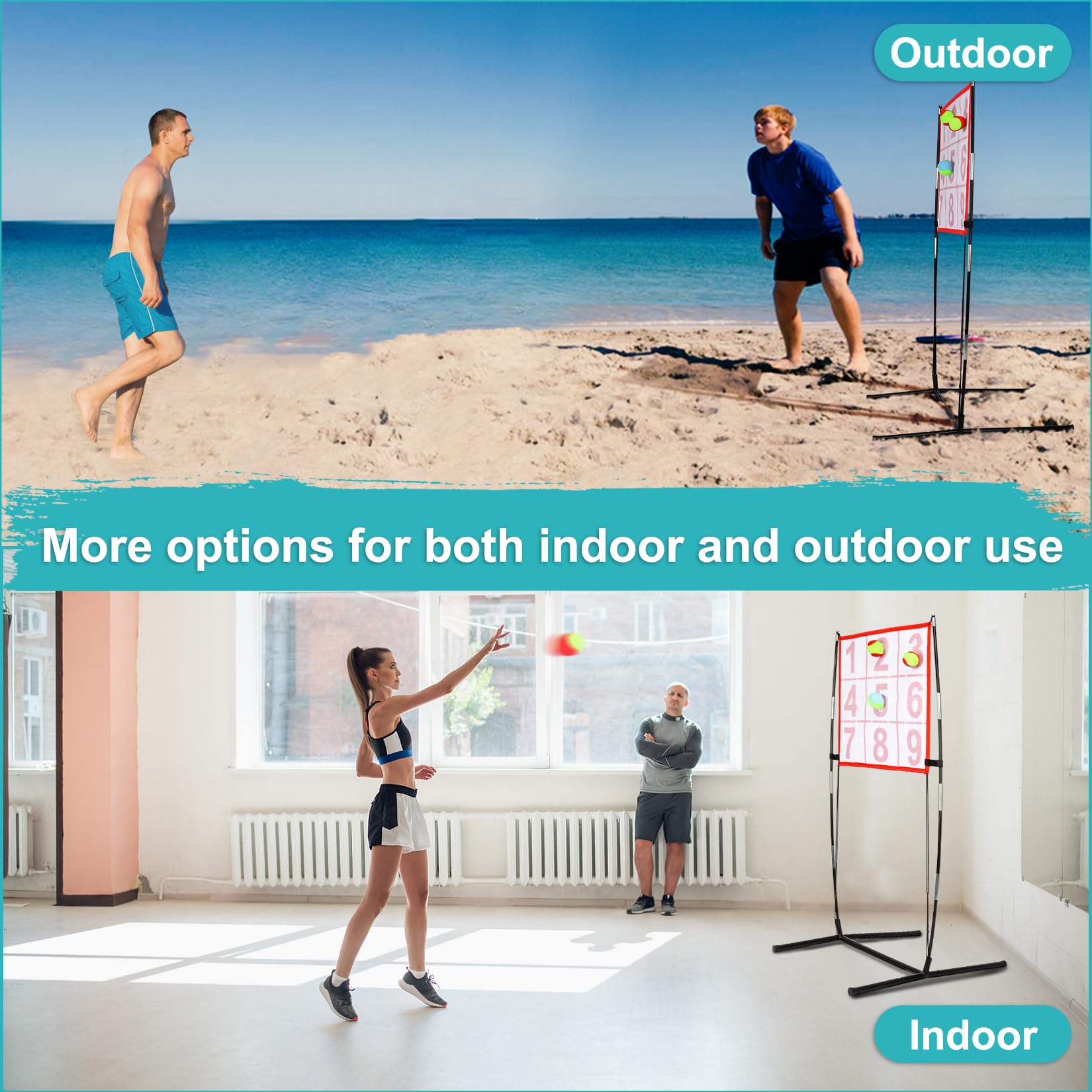 BaseGoal painted-iron frame and fiberglass pole detail, sturdy durable construction benefit