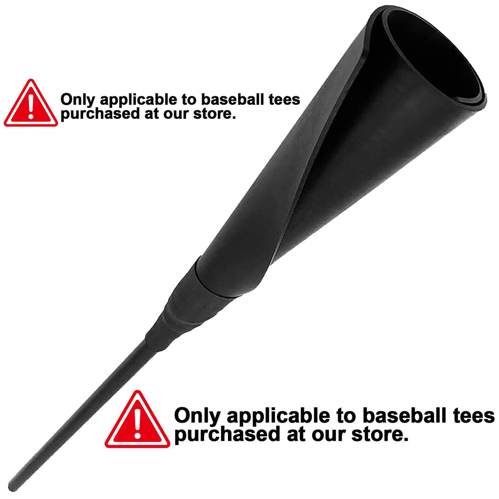 BaseGoal topper installed on tee demonstrating stable ball support during swings
