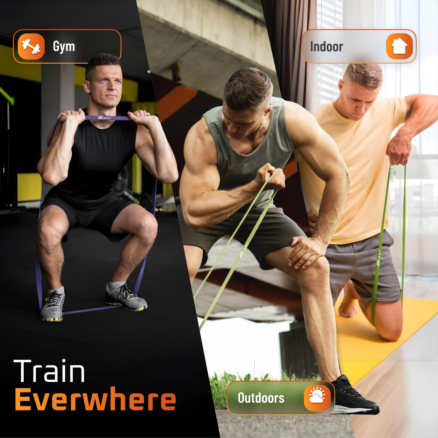 basementbeast bands packed in travel bag for convenient on-the-go training