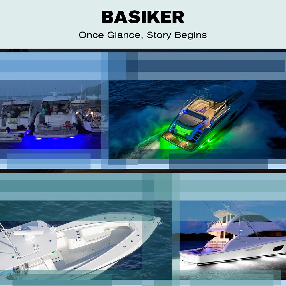 BASIKER lighting a swim platform at night showing improved aesthetics and safer boarding