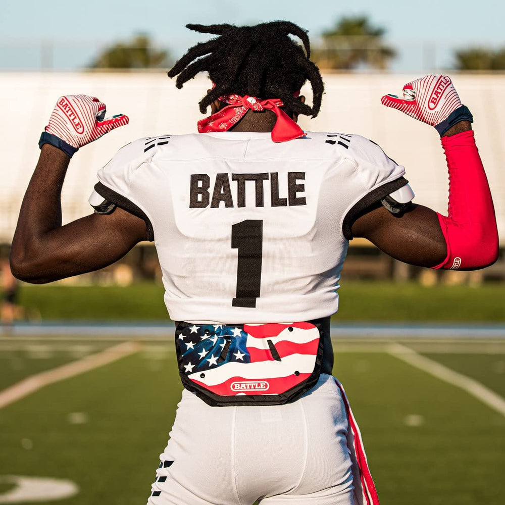 Battle back plate curved profile demonstrating ergonomic fit and comfort