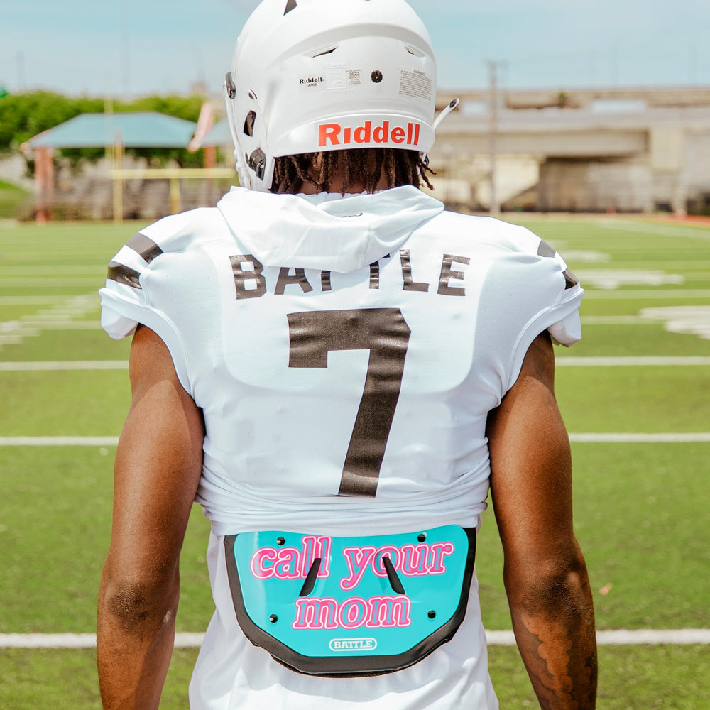 Battle back plate high-gloss finish that resists scuffs and keeps colors vibrant