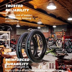 BAYFIT GEAP inner tube mounted on a dirt bike wheel for quick roadside repair