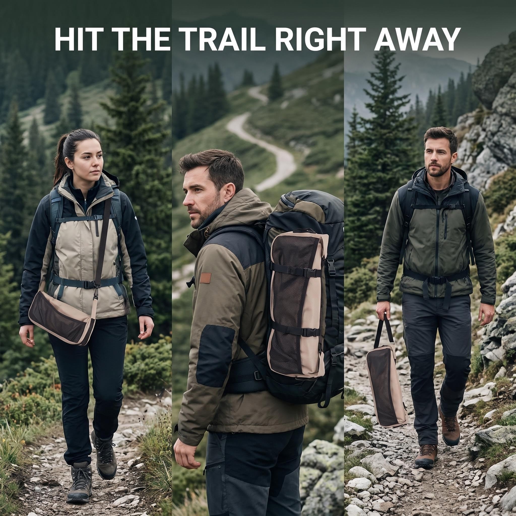 Bazhahei folded sling bag detail demonstrating compactness and easy transport