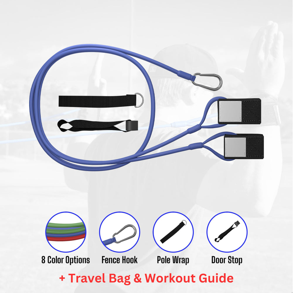 BB-Bands in use with pitcher performing shoulder warm-up