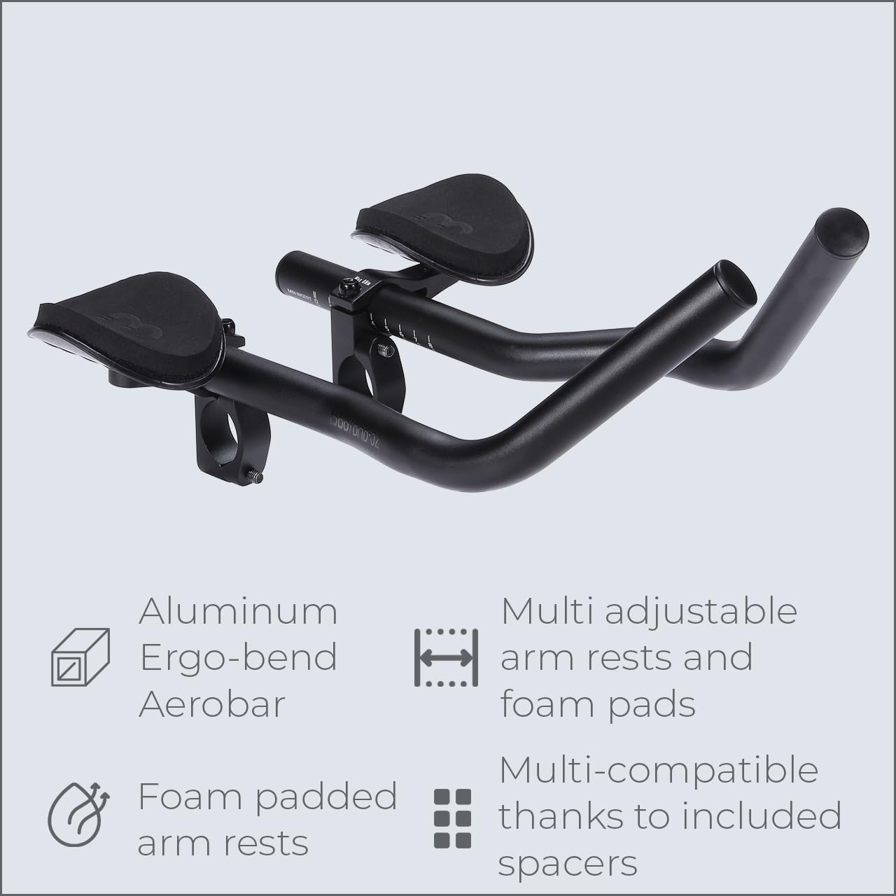 BBB side profile illustrating ergo-bend for aerodynamic posture