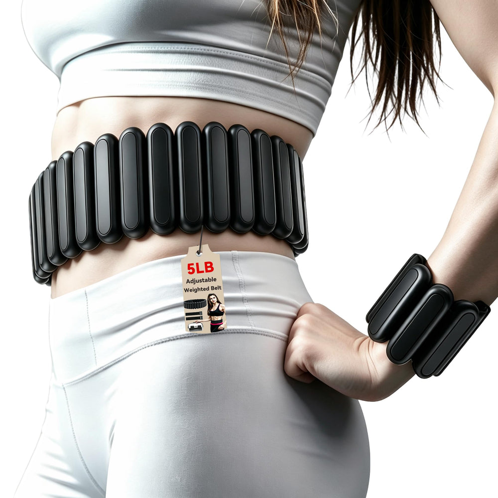 BBK weighted belt front view showing slim profile and secure fit