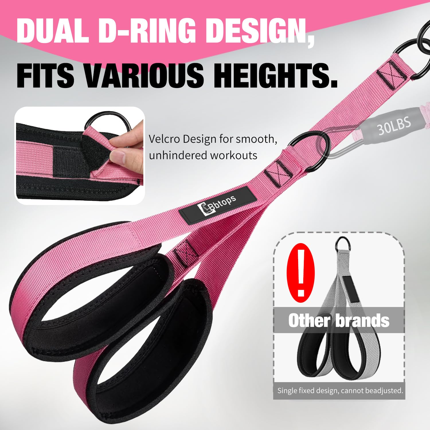 bbtops detachable latex tubes connected for adjustable resistance