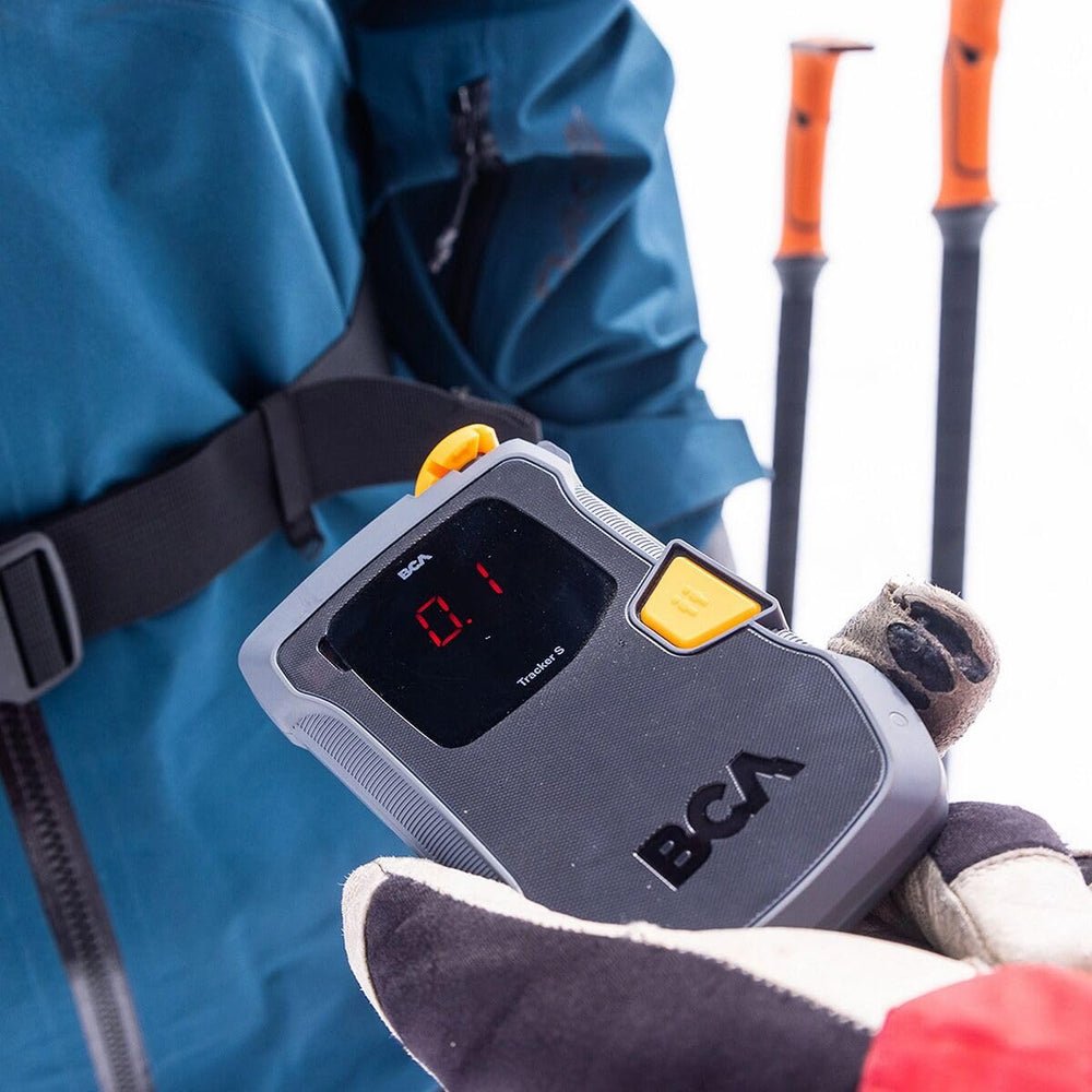 BCA Tracker S belt strap detail showing secure carry option for hands-free access