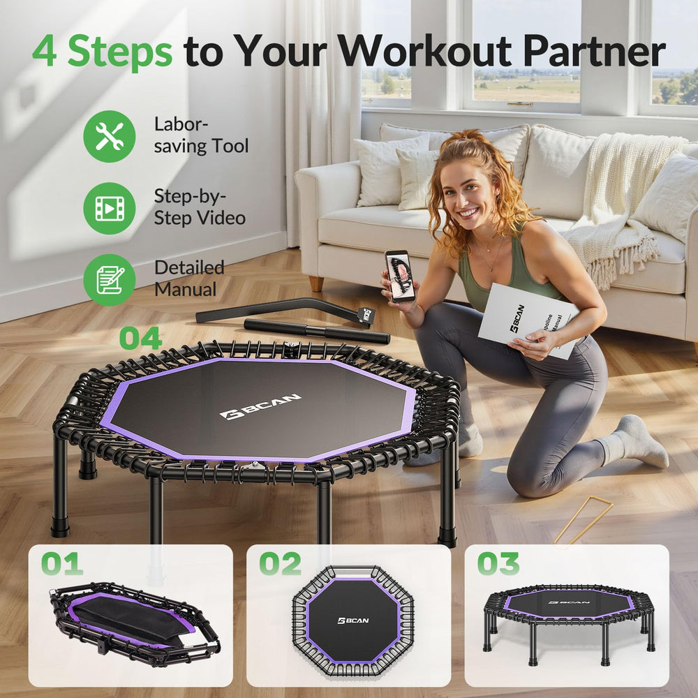 BCAN BT3 in-use in home gym with adult exercising for low-impact cardio benefit