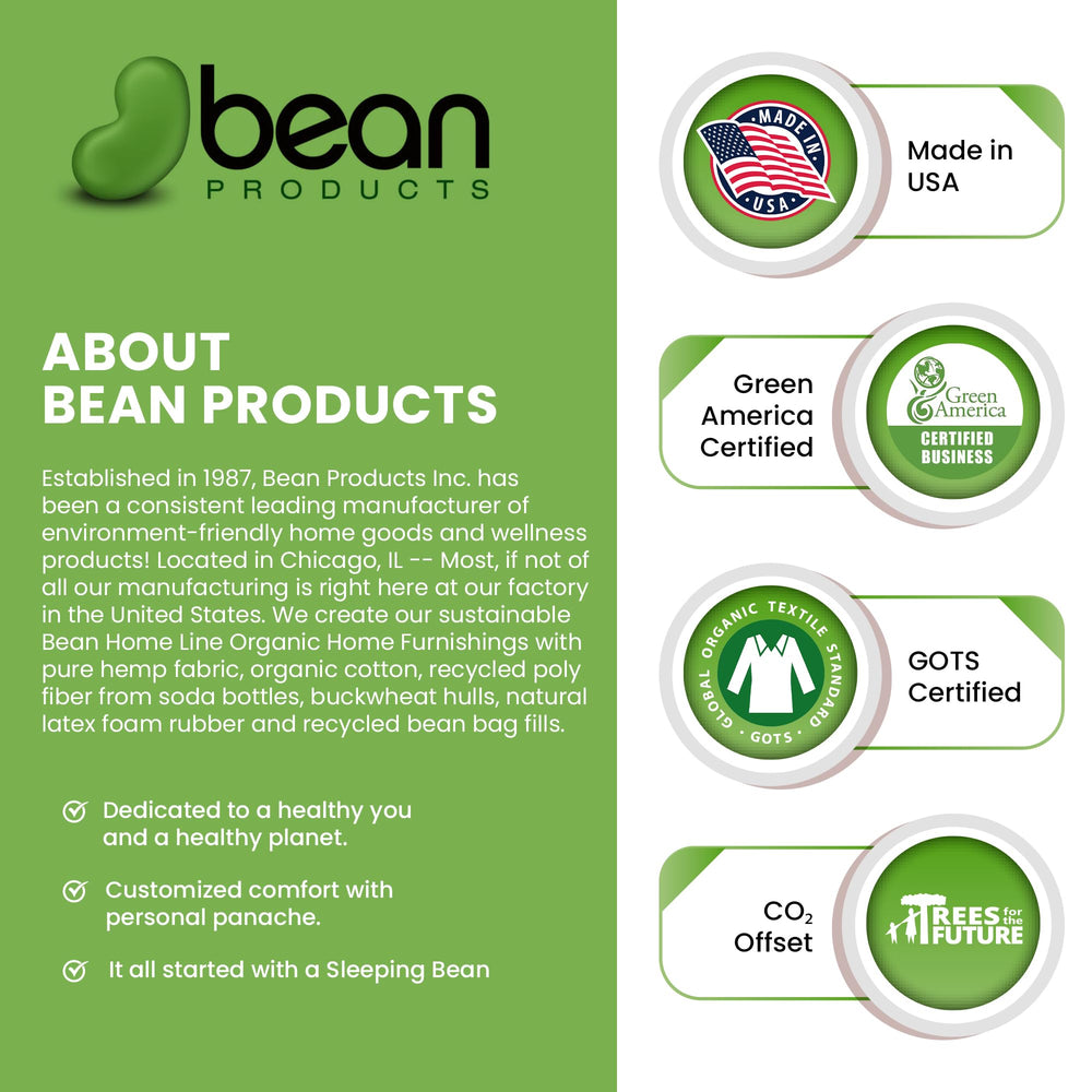 Bean Products meditation set in living room showing stable comfortable floor practice