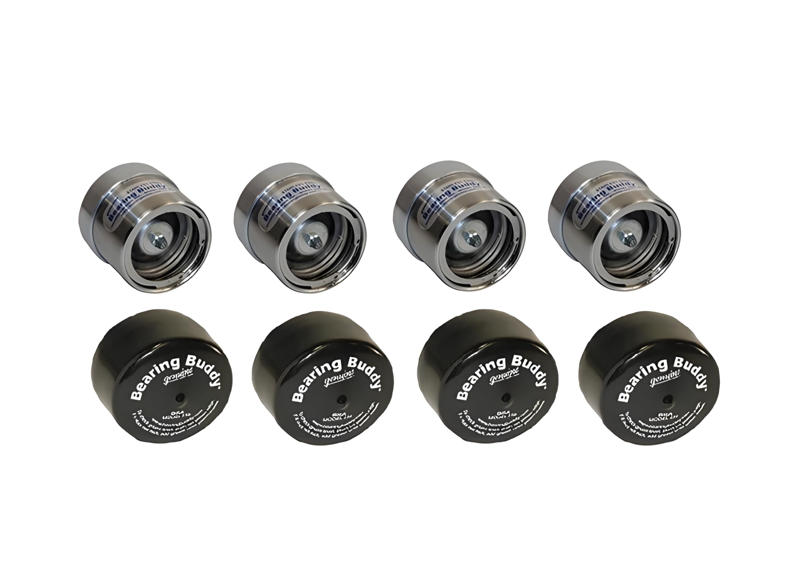 Bearing Buddy Model 2441 front view showing stainless cap and valve benefits