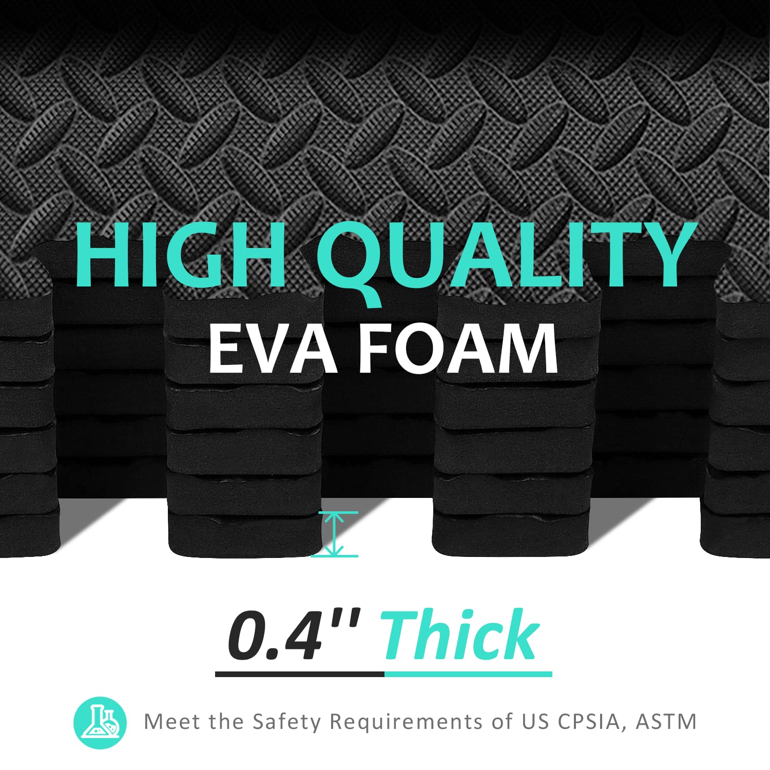 BEAUTYOVO close-up of EVA foam texture highlighting cushioning and grip benefits