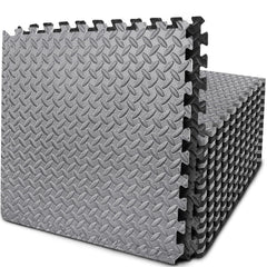 BEAUTYOVO front view of 24-tile puzzle mat showing coverage and packaging benefit