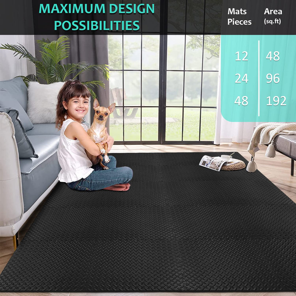 BEAUTYOVO tile beside chair showing scale and easy coverage benefit