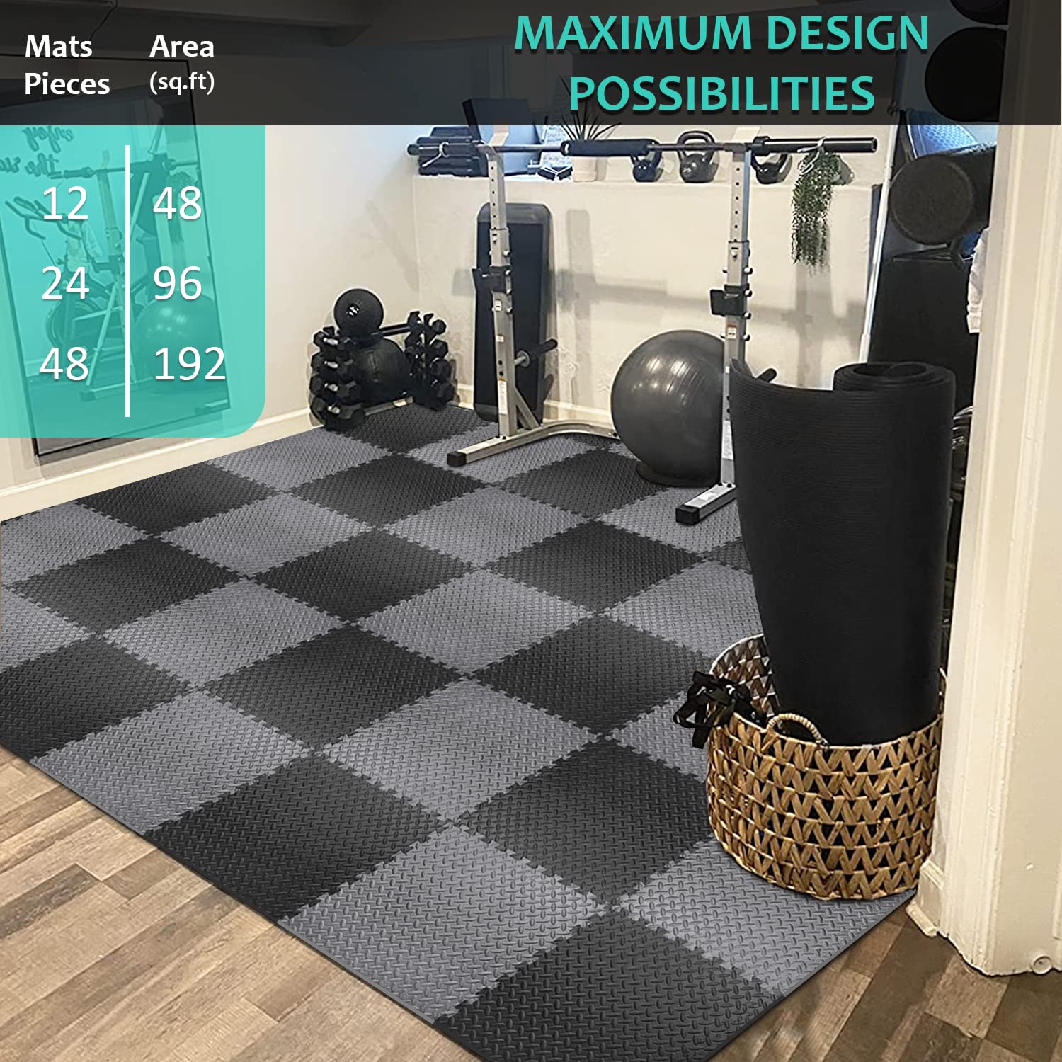 BEAUTYOVO tiles next to ruler showing 24-by-24-inch tile scale advantage