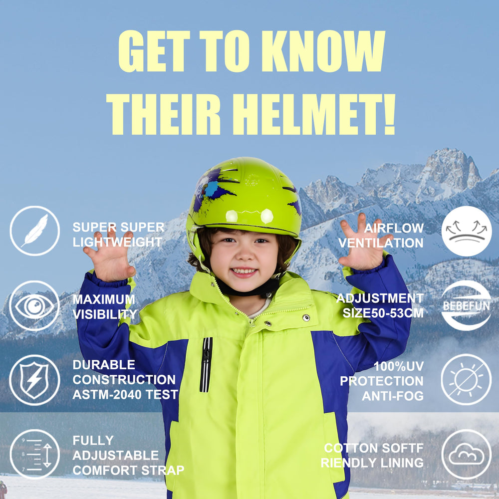 BeBeFun child goggles front view showing clear vision and comfort