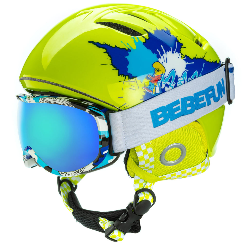 BeBeFun helmet front view showing protective shell and snug fit benefits
