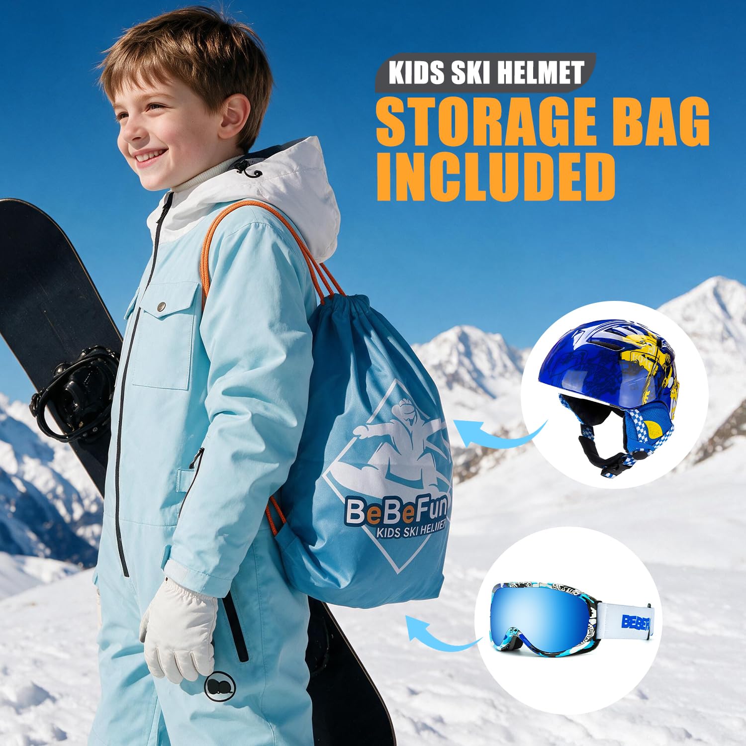 BeBeFun helmet interior lining showing soft fleece warmth
