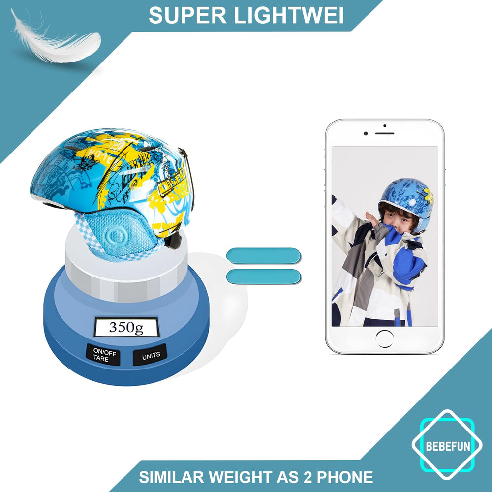 BeBeFun storage backpack with helmet and goggles for organized transport benefit