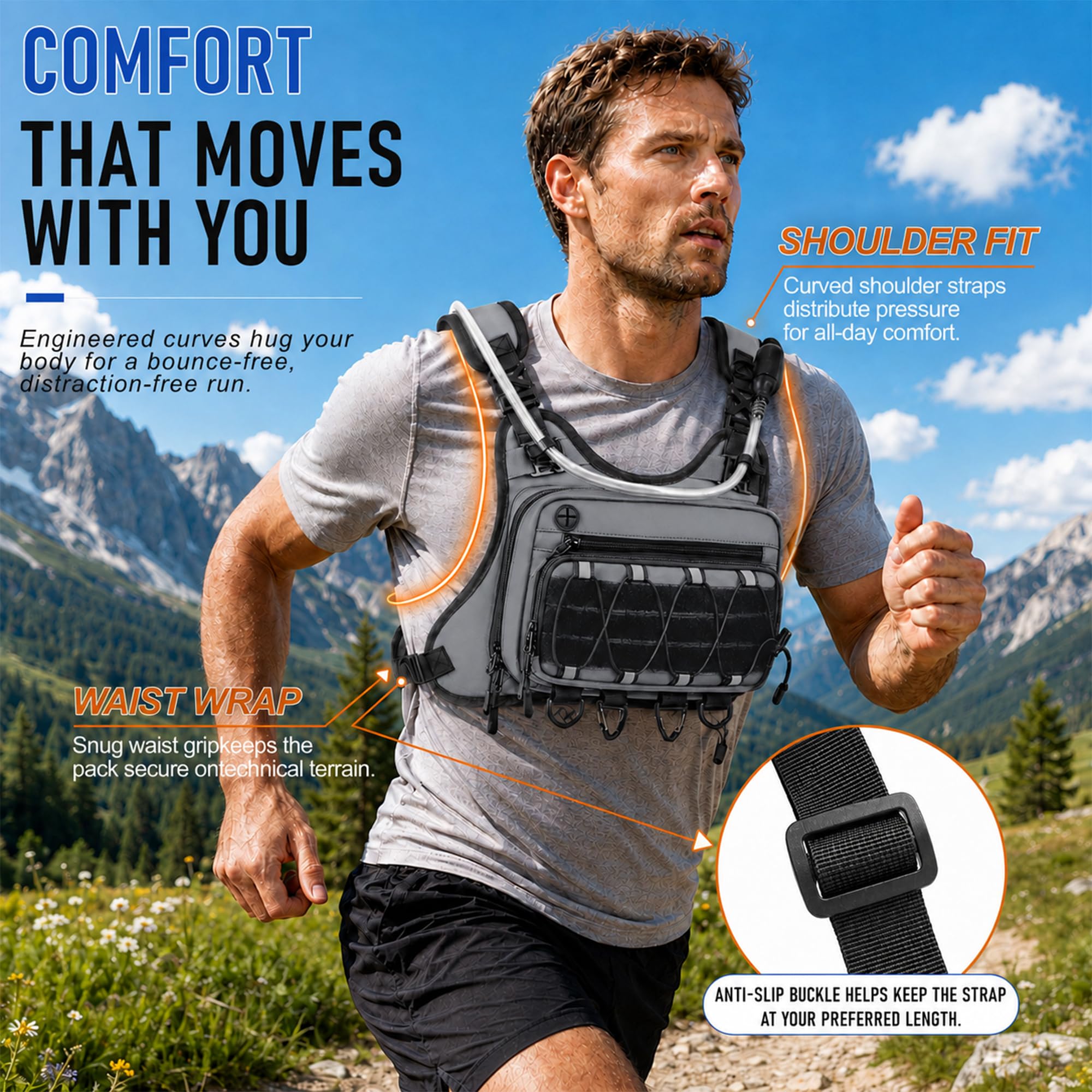 BECOJADDE back ventilation mesh demonstrating breathable panels and cooling benefit