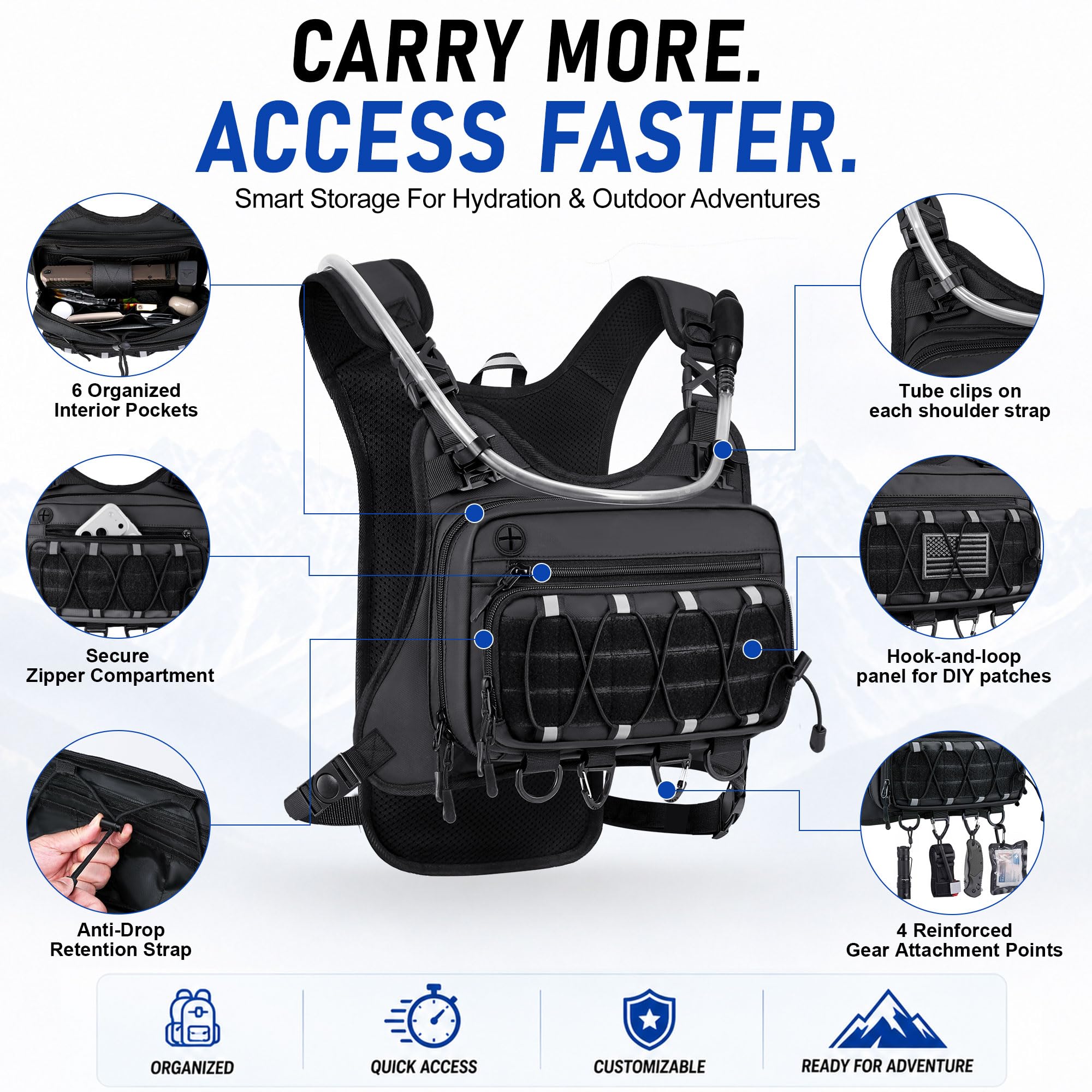 BECOJADDE breathable mesh back panel reducing sweat and improving comfort