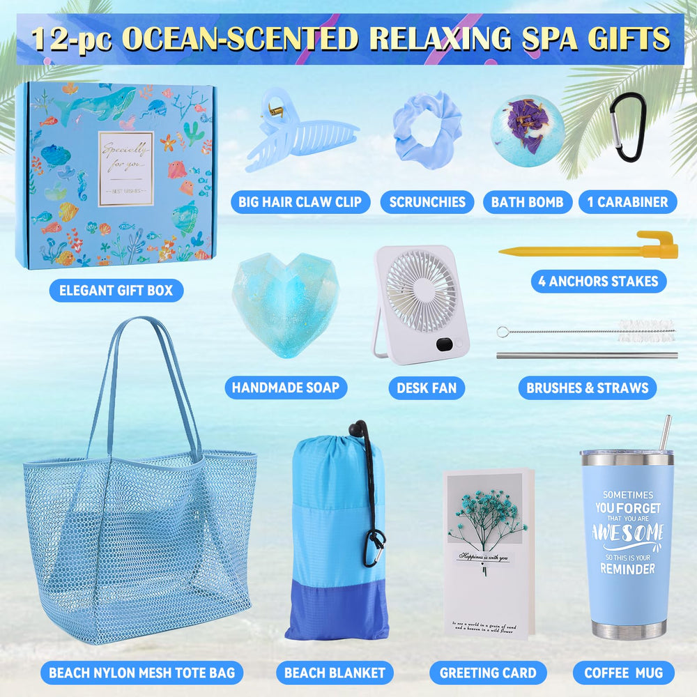 Beferr mesh tote packed with towels and gear, keeps items organized