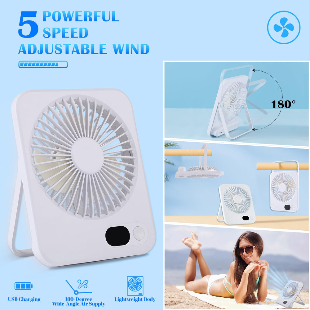 Beferr portable 5-speed fan clipped to a chair, providing targeted cooling