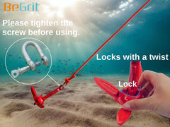 Galvanized finish on BeGrit anchor metal for improved corrosion resistance