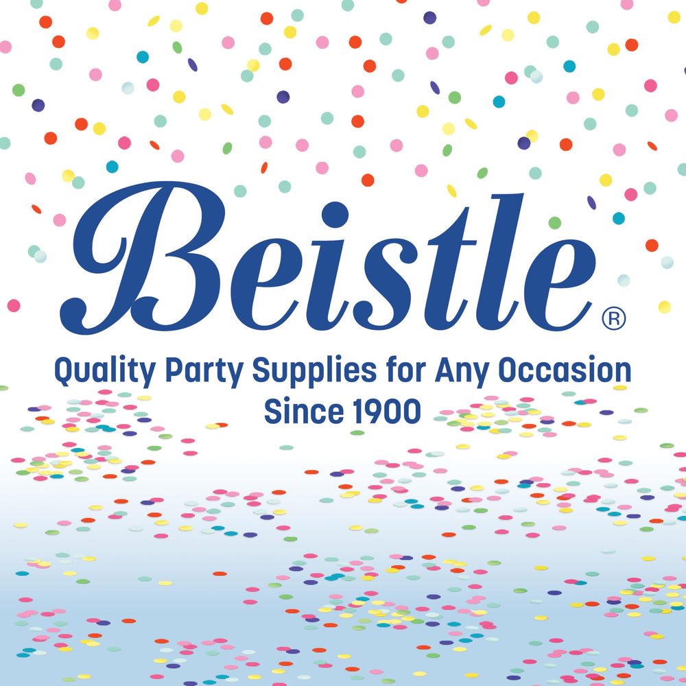 Beistle deflated and folded for compact storage and convenient reuse
