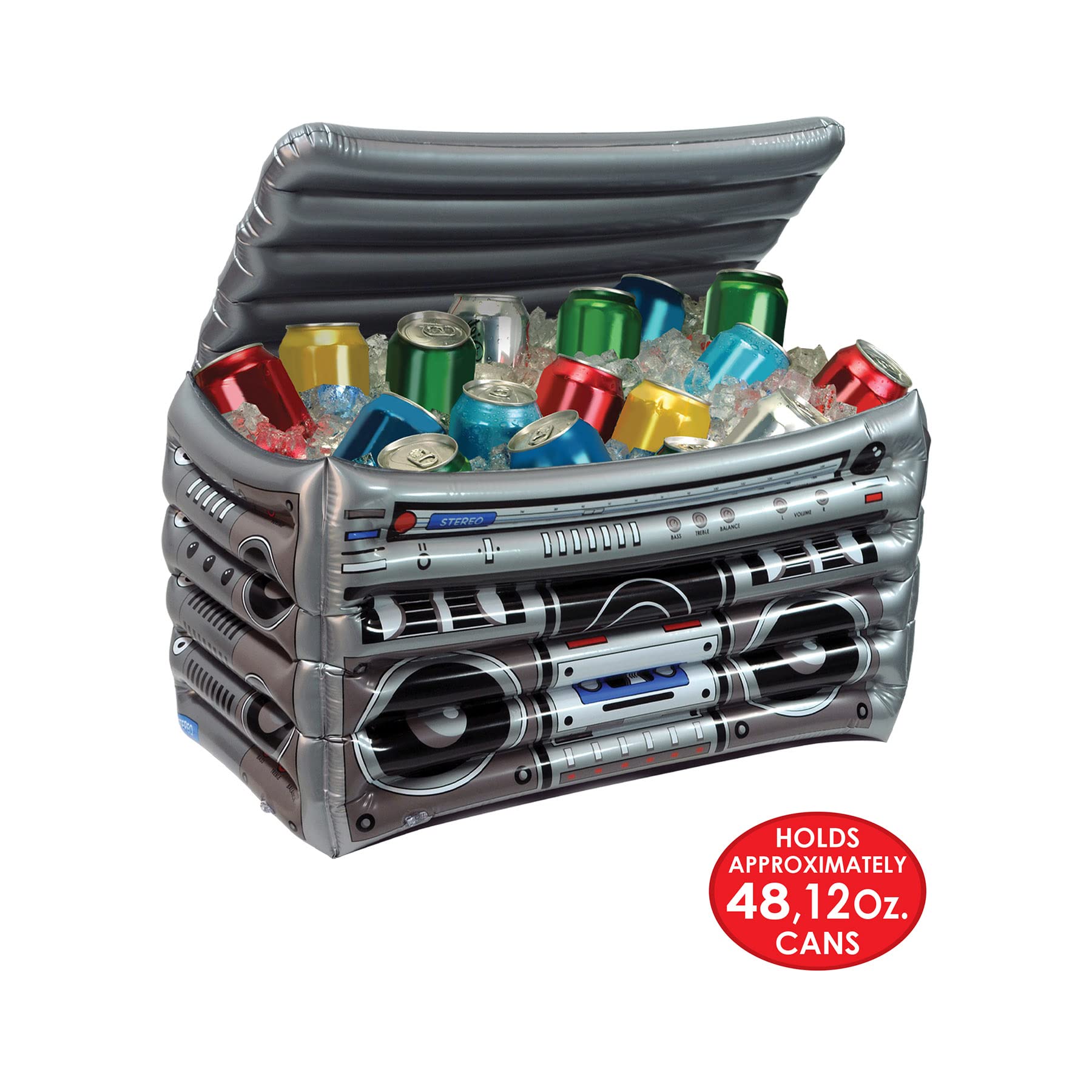 Beistle inflated cooler showing full size 16x24 and easy visual impact