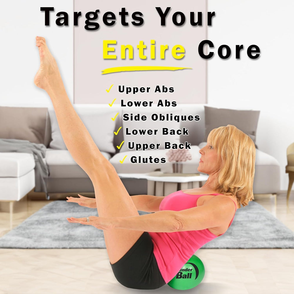 Bender Ball in-use during Pilates, enhances core engagement and balance