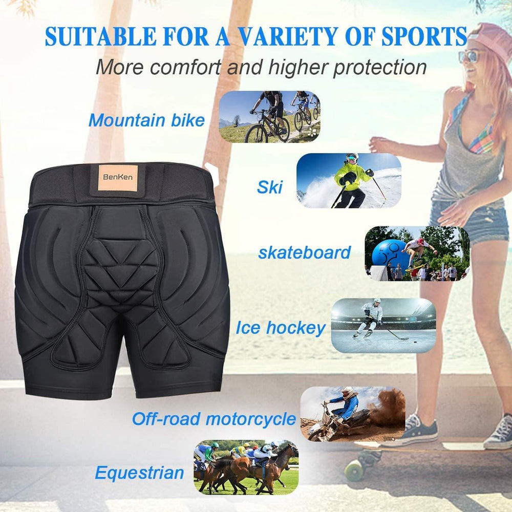 BenKen size scale comparison showing shorts fit relative to a hand for sizing guidance