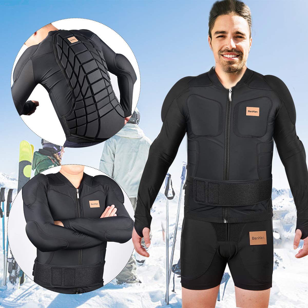 BenKen worn under a motorcycle jacket to show low-profile layering benefit