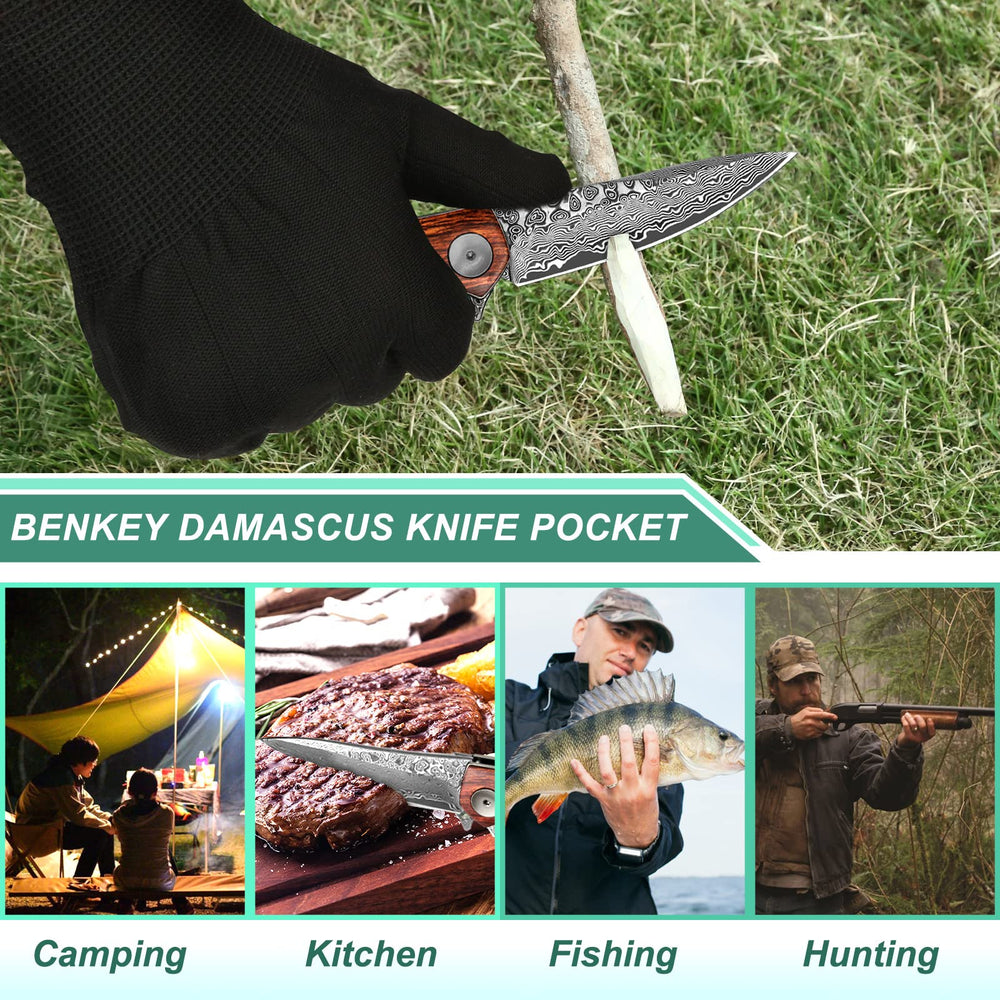 Benkey leather sheath with knife for secure carry and protection