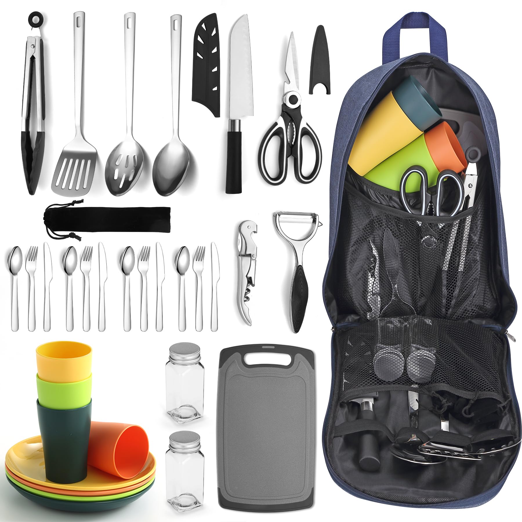 Berglander front view of packed kit shows compact portability and organized storage
